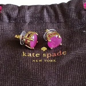 Kate Spade EUC Fuschia Gumdrop Stud Earrings
